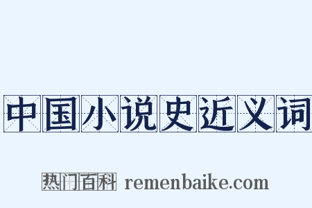 中国小说史近义词是什么意思的图片